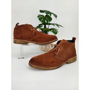 Kenneth Cole Men's New York Rust Brown Leather Chukka Boots Size 11 US